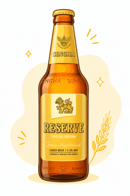 Singha beer bottle