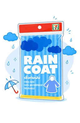 Rain poncho packet