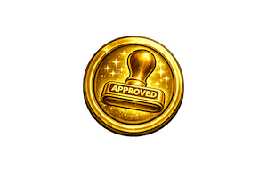 Golden approved stamp